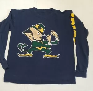 Vintage Notre Dame Go Irish Big Graphics Long Sleeve Tee Shirt Small - Picture 1 of 7