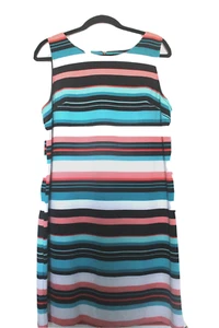 Worthington Damen Kleid rosa weiß grün ärmellos Bleistift Größe L - Bild 1 von 1