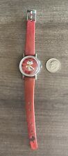 Vintage Wind Up Peanuts Snoopy Watch Red Running Kids
