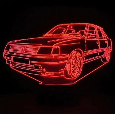 Lampara Led rgb coche turismo multicolor decoracion regalo peugeot clasico mando - Imagen 1 de 4