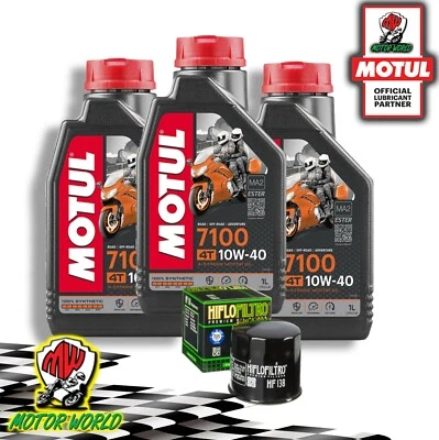 TAGLIANDO 3 L MOTUL 7100 10W40 + FILTRO OLIO HIFLO Suzuki SV 650 2019