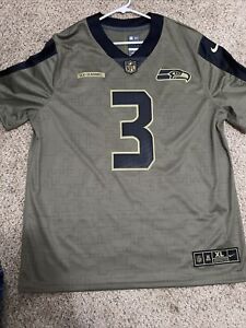 Nike Russell Wilson Seattle Seahawks 2021 Salute To Service NFLPA Jersey Size XL