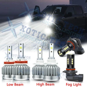 LED White Headlights High Low Beam Fog Light Bulbs Pkg For Ford F-150 2015-2019 - Picture 1 of 13