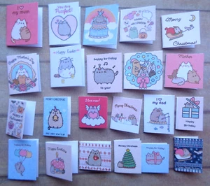 1:12 Dolls House Miniature: 22 Cat Greeting Cards Birthday Easter Valentine Xmas - Picture 1 of 6