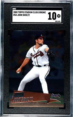 2000 Topps Stadium Club Chrome #54 John Smoltz SGC 10 GEM MINT - Image 1 of 2