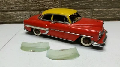 ULTRA RARE ORIGINAL 1954 Chevrolet Bel Air Car Model Japanese Tin Car by Linemar - Image 1 of 4