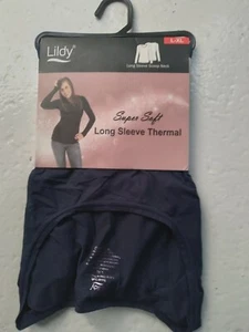 Women's Lildy Super Soft Navy Blue Long Sleeve Thermal Women's Top XL - Picture 1 of 5