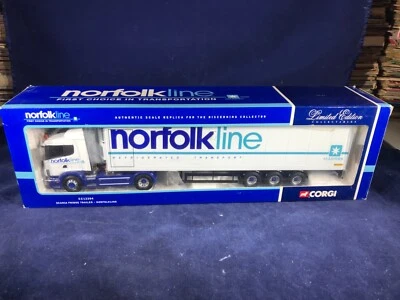 K-66 CORGI 1:50 SCALE DIE CAST TRUCK - CC12204 SCANIA FRIDGE TRAILER - NORFOLK - Image 1 of 4
