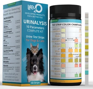 10-Parameter Cat & Dog Urine Test Strips 60Ct, Cat & Dog UTI Test Kit, D - Picture 1 of 8
