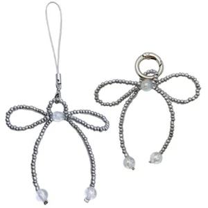 Seed Beaded Bowknot Pendant Bag Decoration Lanyards Phone Charm Chain Strap - Zdjęcie 1 z 10