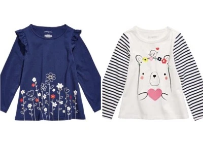 Bebé Niñas 1ª Impresiones Ropa Manga Larga Camisa Conjunto de 2 Talla 6/9 Meses Foto 1 de 3