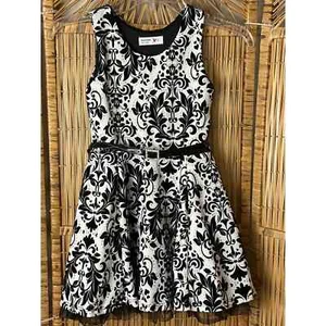 Beautees Dress Girls 6 Black and White - Picture 1 of 11