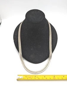 VTG Sterling Silver - 9mm Chain 24" Men's Heavy Necklace - 63 Grams - Picture 1 of 15