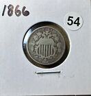 New Listing1866 Shield Nickel, Sn054