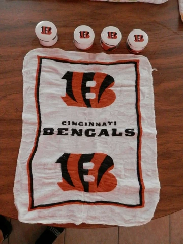 Cincinnati Bengals Growing "Magic" Towel 100% Cotton you get 4 NFL Towel Cover