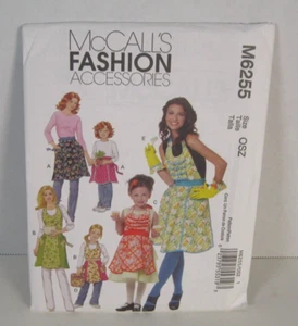McCall's 6255 Aprons & Pot Holders Misses S-XL, Child & Girls' 3-8 Pattern Uncut - Picture 1 of 3