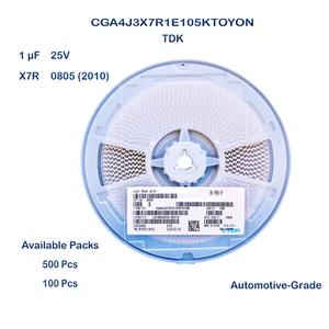 CGA4J3X7R1E105KT0Y0N TDK MLCC SMD Capacitor 1uF 25V X7R 0805 (2012) ±10% CGA - Picture 1 of 4