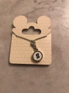 DISNEY MICKEY MOUSE INITIAL NECKLACE LETTER S - Picture 1 of 1
