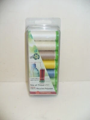 Gutermann Creativ Art. 734390 Sew-All Thread rPET 7 Spools 100m/110Yards NEW - Image 1 of 3