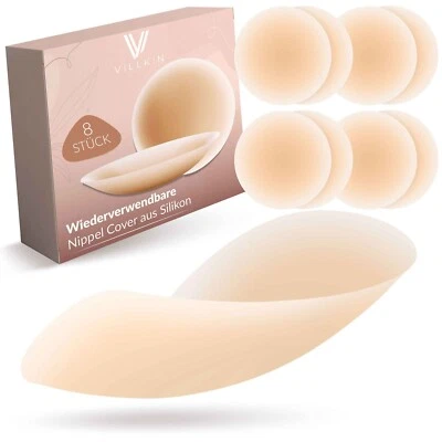 Villkin Nippelpads - 8 Stück | Ø 8,5cm | wiederverwendbar & waschbar - Bild 1 von 4