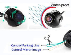360 ROTATEABLE CAR BUS HD CCD REAR FRONT SIDE REAR VIEW BACKUP CAMERA WATERPROOF - Picture 1 of 8