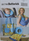 B5798 Sewing Pattern Baby Changing Pad Neck Pillow Diaper Bag Butterick 5798