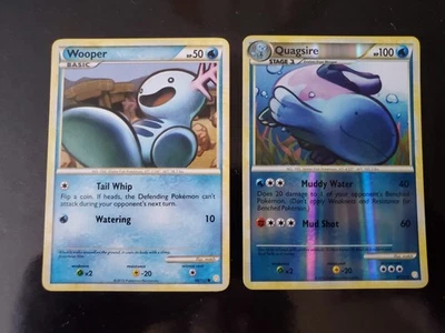 Wooper 88/123 Quagsire 9/123 Reverse Holo Pokemon TCG Heartgold Soulsilver NM - Image 1 of 4