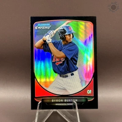 2013 Bowman Chrome Byron Buxton Black Mini Refractor /25 1st Card #1 See Photos - Image 1 of 3