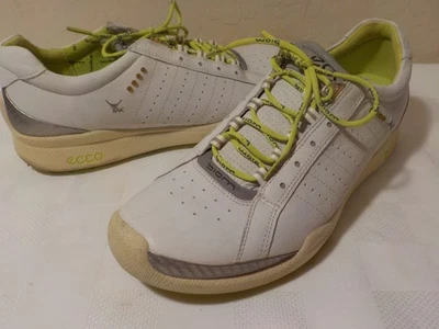Women’s ECCO Biom Spikeless Golf Shoes 41 EU (10 US) White & Lime. Yak Leather - Image 1 of 4