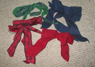 Burlap Velvet Felt Holiday Bow & Craft Wreath Christmas Accent  - Image 1 of 4