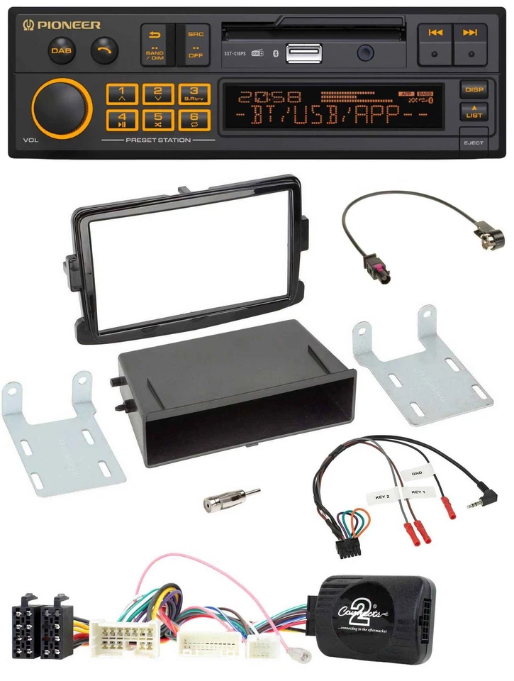 Pioneer DAB Lenkrad USB Bluetooth Autoradio für Dacia Duster Dokker Logan ab 12 - Bild 1 von 4