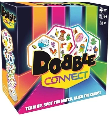 Dobble Connect Quick Reaction Family Card Game Ages 8+ 2-8 Players - Image 1 of 4