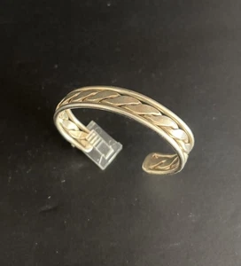 Brazalete de plata de ley trenzada nativa americana ~ - Imagen 1 de 5