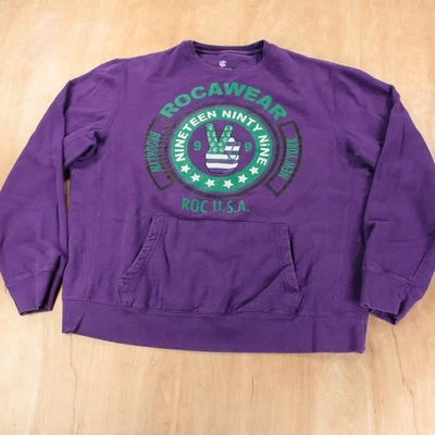 ROCAWEAR женщин ROC США толстовка XL 00s y2k хип-хоп brooklyn Нью-Йорк - Изображение 1 из 4