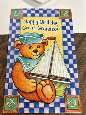 Поздравительная открытка с днем рождения ОТЛИЧНЫЙ ВНУК с большим количеством любви 5 футов x 7,75 дюйма Stockwell - Изображение 1 из 4