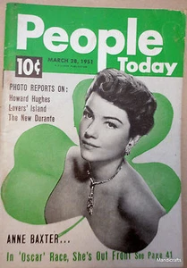 People Today Mar 28 1951 Pocket Mens Magazine Anne Baxter Howard Hughes Durante - Picture 1 of 12