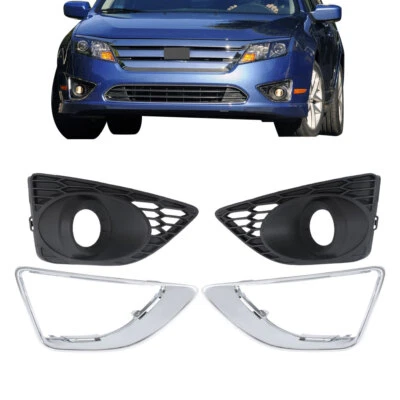 For 2010-2011-2012 Ford Fusion Right&Left Side Fog Lamp Cover Black Bezel 4pcs - Изображение 1 из 4