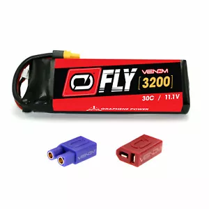 Venom 30C 3S 3200mAh 11.1V Grafene LiPo Batteria con Spina Universale - Foto 1 di 3