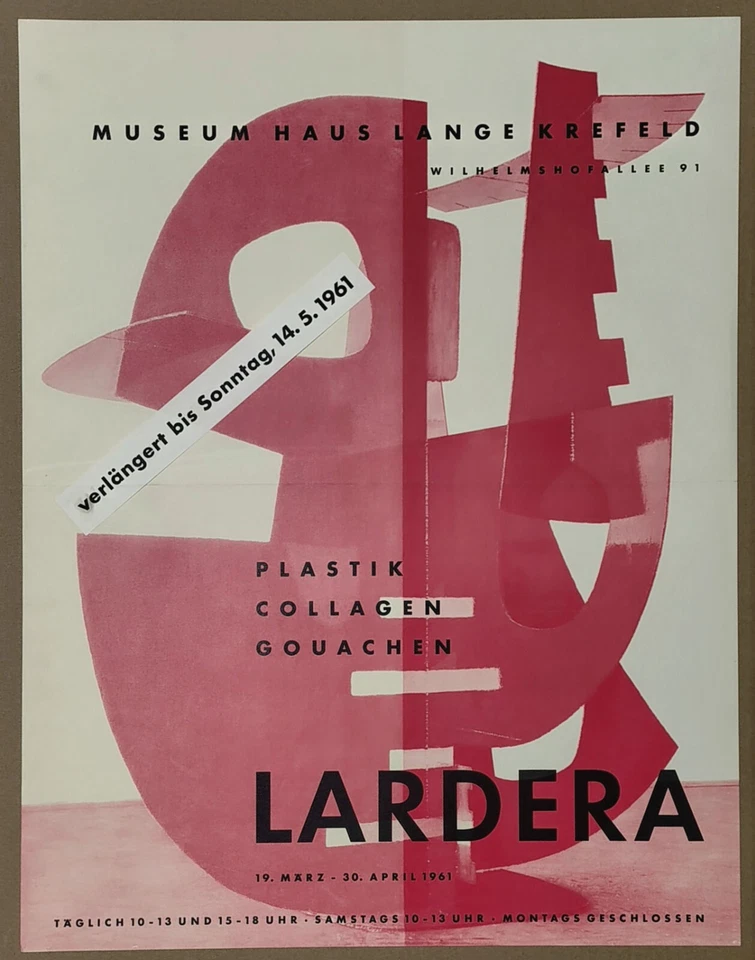 Lardera, Berto (1911-1989) LARDERA - MUSEUM HAUS LANGE Krefeld 1961 - Bild 1 von 1