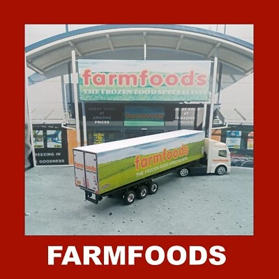 Farmfoods Ltd UK Supermarket Container Trailer HGV 45ft x 3 OO Gauge - Image 1 of 4