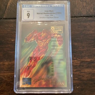 1995 Marvel Masterpieces IRON MAN #54 Emotion Signature Series CGC 9 Patelis - Image 1 of 2