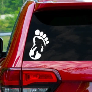 Sasquatch Footprint Bigfoot 5" Inch Window Decal | Funny | 28 Different Colors! - Picture 1 of 2