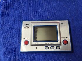 Nintendo Game & Watch FIRE 1980 RC-04 Silver Vintage Handheld Console Only Works