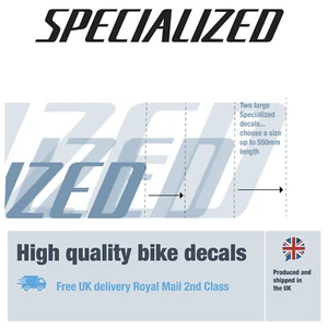 Specialized extra long bike decals 325-550mm with free bike protection (20 pack) - Picture 1 of 5