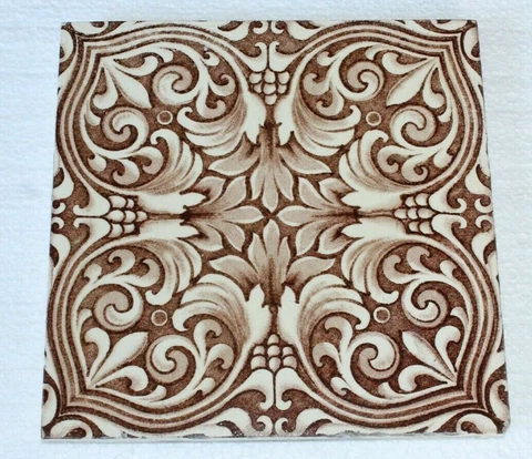antique ENGLISH pilkington SYMMETRIC DESIGN vintage tile Cover