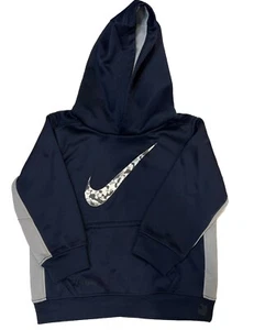 Nike Gray/Blue With Camo Check therma fit hoodie 18 Months - Picture 1 of 5