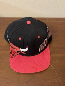 NBA Chicago Bulls Adidas Hat Adjustable Cap Black Embroidered 2012 Wool - Picture 1 of 8