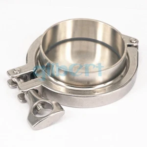 Juego de unión de tapa de extremo sanitario de acero inoxidable 3" Tri Abrazadera 76x91 mm Virola O.D 304 - Imagen 1 de 3
