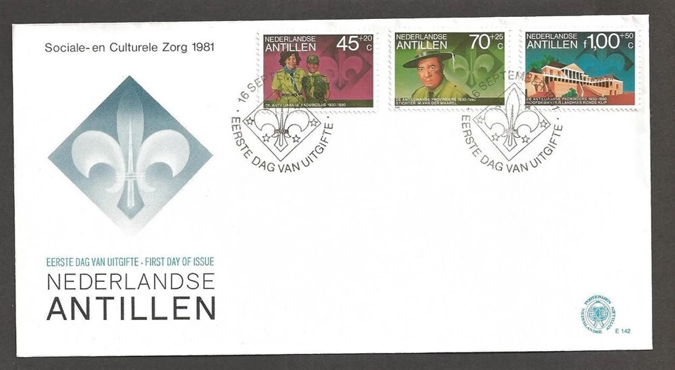1981 Netherlands Antilles Boy Scouts 50th anniversary FDC - Image 1 of 1