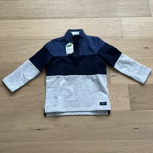 Joules Sweater 6 Years Part Zip Top Blue Gray Navy New w Tags Long Sleeve 6Y - Picture 1 of 12